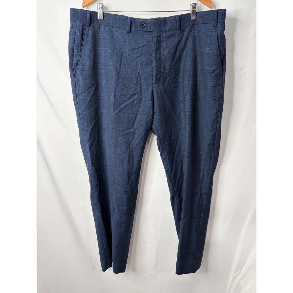 Lauren Ralph Lauren Mens Blue Glen Plaid Wool Dress Pants 42x30 Trousers Flat